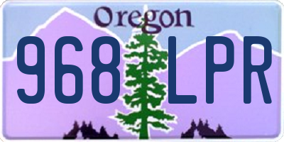 OR license plate 968LPR