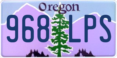 OR license plate 968LPS