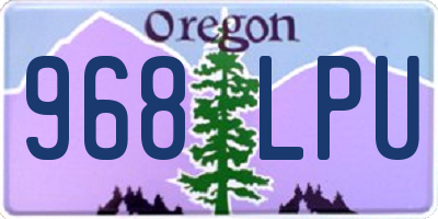 OR license plate 968LPU