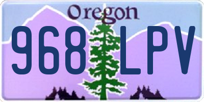 OR license plate 968LPV
