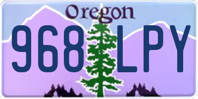 OR license plate 968LPY