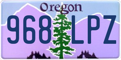 OR license plate 968LPZ