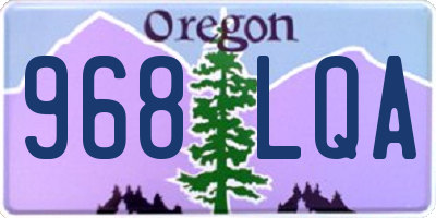 OR license plate 968LQA