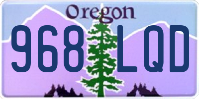 OR license plate 968LQD