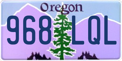 OR license plate 968LQL