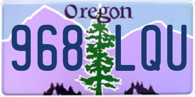 OR license plate 968LQU