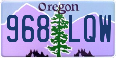 OR license plate 968LQW