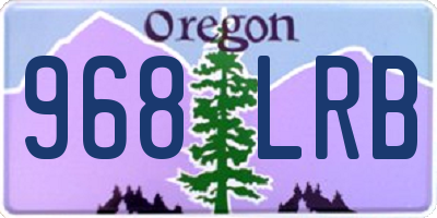 OR license plate 968LRB