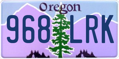 OR license plate 968LRK