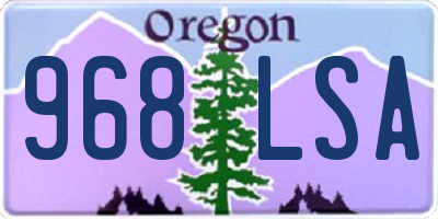OR license plate 968LSA