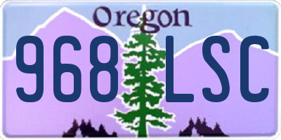 OR license plate 968LSC