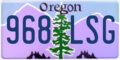OR license plate 968LSG
