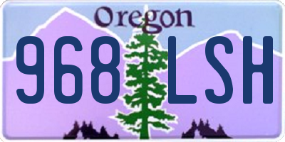 OR license plate 968LSH