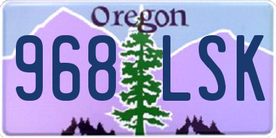 OR license plate 968LSK