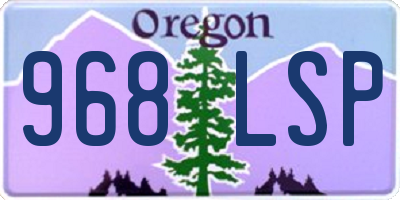 OR license plate 968LSP