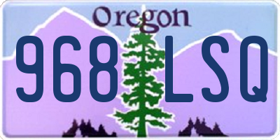 OR license plate 968LSQ