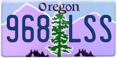 OR license plate 968LSS