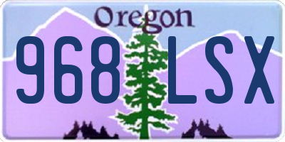OR license plate 968LSX