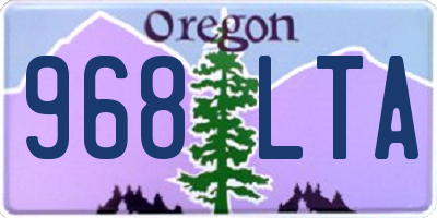 OR license plate 968LTA