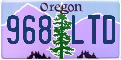 OR license plate 968LTD