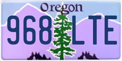 OR license plate 968LTE