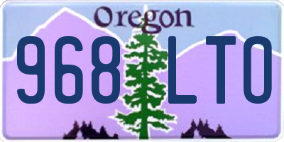 OR license plate 968LTO