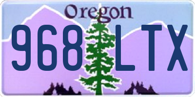 OR license plate 968LTX