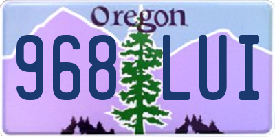 OR license plate 968LUI