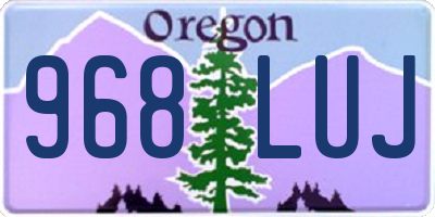 OR license plate 968LUJ