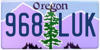 OR license plate 968LUK