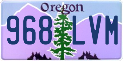 OR license plate 968LVM