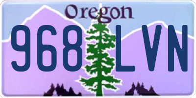 OR license plate 968LVN