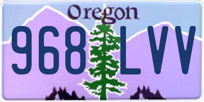 OR license plate 968LVV