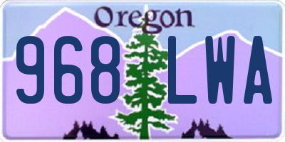 OR license plate 968LWA