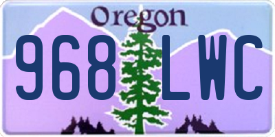 OR license plate 968LWC