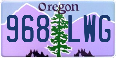 OR license plate 968LWG