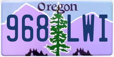 OR license plate 968LWI
