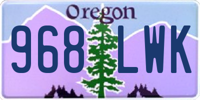 OR license plate 968LWK