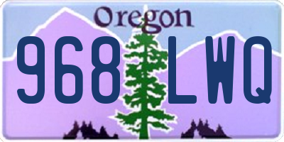 OR license plate 968LWQ
