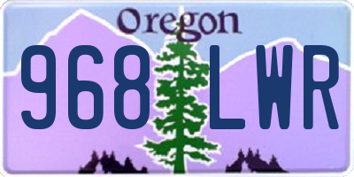OR license plate 968LWR