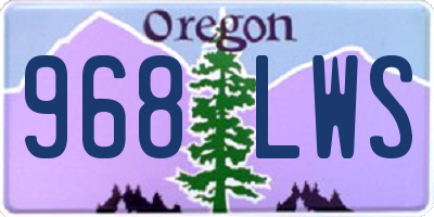 OR license plate 968LWS