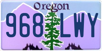 OR license plate 968LWY