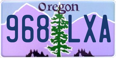 OR license plate 968LXA