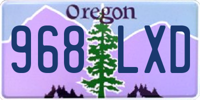 OR license plate 968LXD