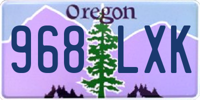 OR license plate 968LXK