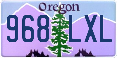 OR license plate 968LXL