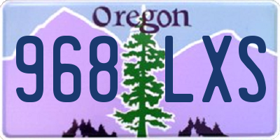 OR license plate 968LXS