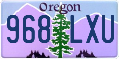 OR license plate 968LXU