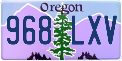 OR license plate 968LXV