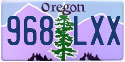 OR license plate 968LXX
